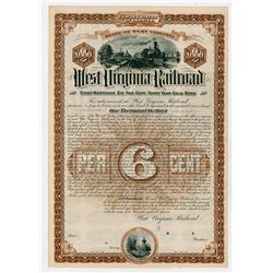 West Virginia Railroad. 1887. I/U Bond.