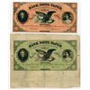 Image 1 : American Bank Note Company - Bank Note Paper 1860's Advertising Banknote Pair.