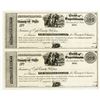 Image 1 : County of Ogle, 1865 $100 Volunteer Bounty Certificate Uncut Remainder Pair.