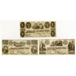 Patapsco Savings Fund, Obsolete Banknote Trio.