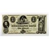 Image 1 : Merchants' Bank. 1852. Issued Obsolete Note.