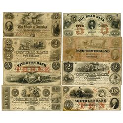 Obsolete Banknote Octet ca.1839-1861.