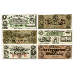 Connecticut Obsolete Banknote Assortment ca.1850-60's.