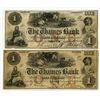 Image 1 : Thames Bank Obsolete Pair from different Locations 1856. Pair of Obsolete Notes.
