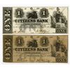 Image 1 : Citizens Bank 1862 Pair from Washington, D.C, and Worcester, MA. 1852 Obsolete Banknote Pair.
