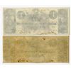 Image 2 : Mechanics and Traders Bank, Georgetown, D.C. and One from New York, NY. 1852 Obsolete Banknote Pair.