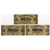 Image 1 : Obsolete Banknote Trio, ca.1862 with Similar Designs but Different Banks.