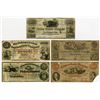 Image 1 : Mid-West Obsolete Banknote Quintet, ca.1840-60.