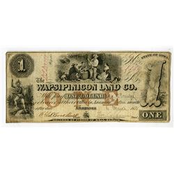 Wapsipinicon Land Co., 1858 Obsolete Banknote.