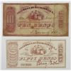 Image 1 : Columbus, Burlington, Co. 1862 Obsolete Scrip Note Pair.