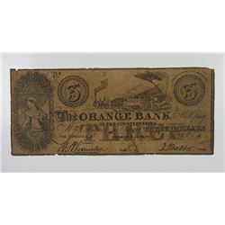 Orange Bank 1854 Contemporary Counterfeit Obsolete Banknote.