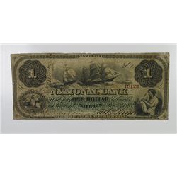 National Bank. 1863. $1 Obsolete Note.