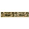 Image 1 : Commercial Bank of New Jersey. 1856. Pair of Obsolete Whaling Vignette Banknotes.