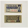 Image 1 : Raritan Arsenal Exchange, Italian Service Branch and Kilmer Exchange Canteen, POW Chits Pair.