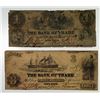 Image 1 : Tom's River, NJ. Bank of Trade. 1858 Obsolete Banknote Pair.