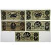 Image 1 : Trenton, NJ. Merchants' Bank. 1861 Issue Obsolete Banknote Quintet.