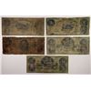 Image 2 : Trenton, NJ. Merchants' Bank. 1861 Issue Obsolete Banknote Quintet.
