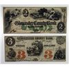 Image 1 : Woodbury, NJ. Gloucester County Bank 1861 & 1865 Pair of Obsolete Banknotes.