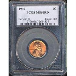 1949 Lincoln Penny PCGS MS66RD