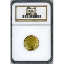 1896 Liberty Head Five Cent NGC MS65