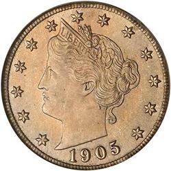 1905 5C NICKEL PCGS MS66
