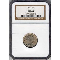 1911 5C NICKEL NGC MS65