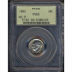1982 Roosevelt 10c PCGS MS66
