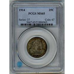 1914 Barber Quarter PCGS MS65