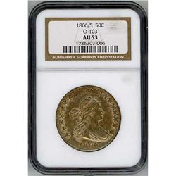 1806/5 Draped Bust Half Dollar NGC AU53