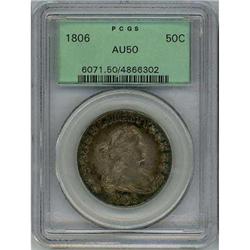 1806 Draped Bust Half Dollar AU50