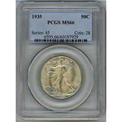 1935 Walking Liberty Half Dollar PCGS MS66
