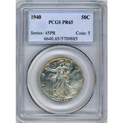 1940 50C HALF DOLLAR PCGS PR65