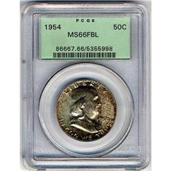 1954 Franklin Half Dollar PCGS MS66FBL