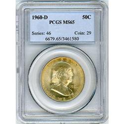 1960-D Franklin Half Dollar PCGS MS65