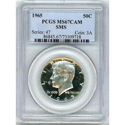 1965 Kennedy 50c PCGS MS 67 CAM SMS