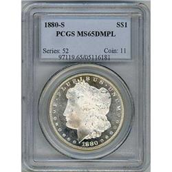 1880-S Morgan Dollar S$1 PCGS MS65DMPL