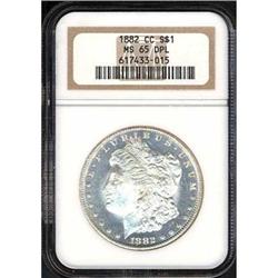 1882-CC Morgan Dollar S$1 NGC MS65DPL