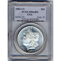 1883-CC 1 Morgan Dollar PCGS MS64PL