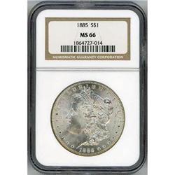 1885 Morgan S$1 NGC MS66
