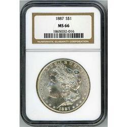 1887 Morgan S$1 NGC MS66