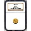 1889 1854 Liberty Gold Dollar G$1 NGC MS61