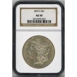 1893-S Morgan Dollar S$1 NGC AU 50