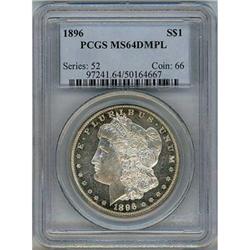 1896 Morgan Dollar S$1 PCGS MS64DMPL