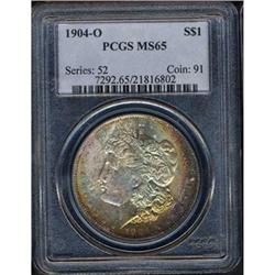 1904-O 1 Morgan Silver Dollar PCGS MS65 Coin