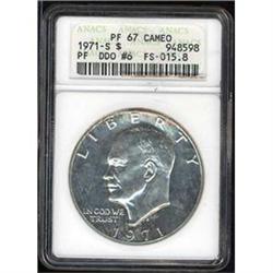 1971-S Eisenhower $ ANACS PF67 CAMEO
