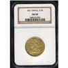 1811 $5 SMALL 5 HALF EAGLE NGC AU50