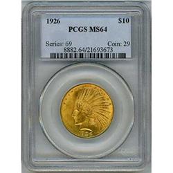 1926 $10 Indian Head PCGS MS64