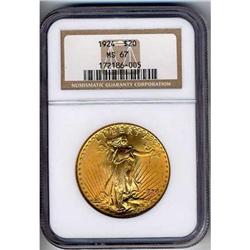 1924 $20 St. Gauden NGC MS67