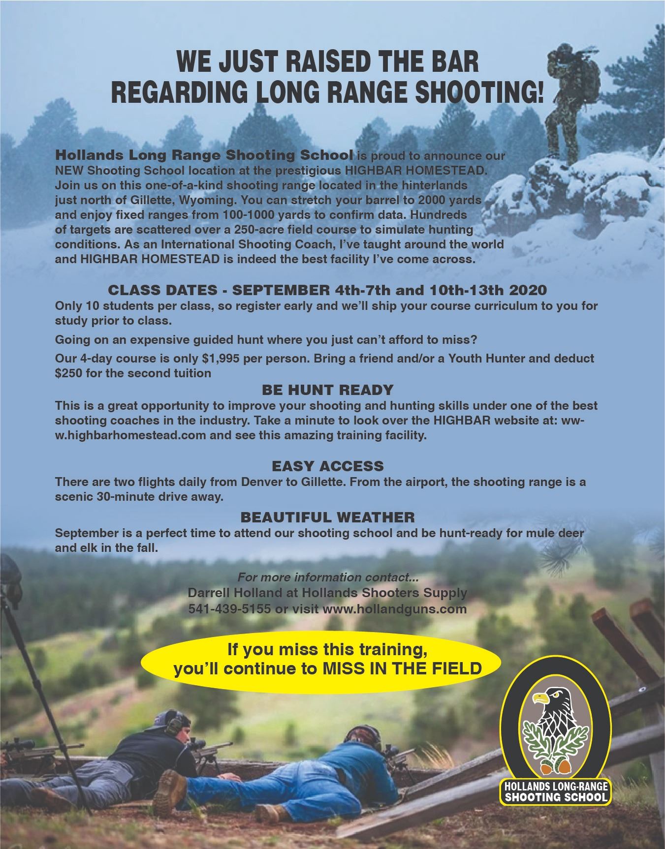 Holland's Shooter Supply Long Range Shooting School