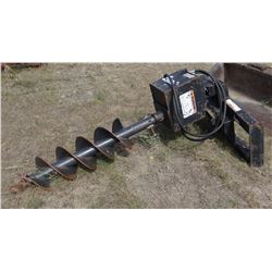 Lowe hyd. post auger, skid steer attach, 12” bit